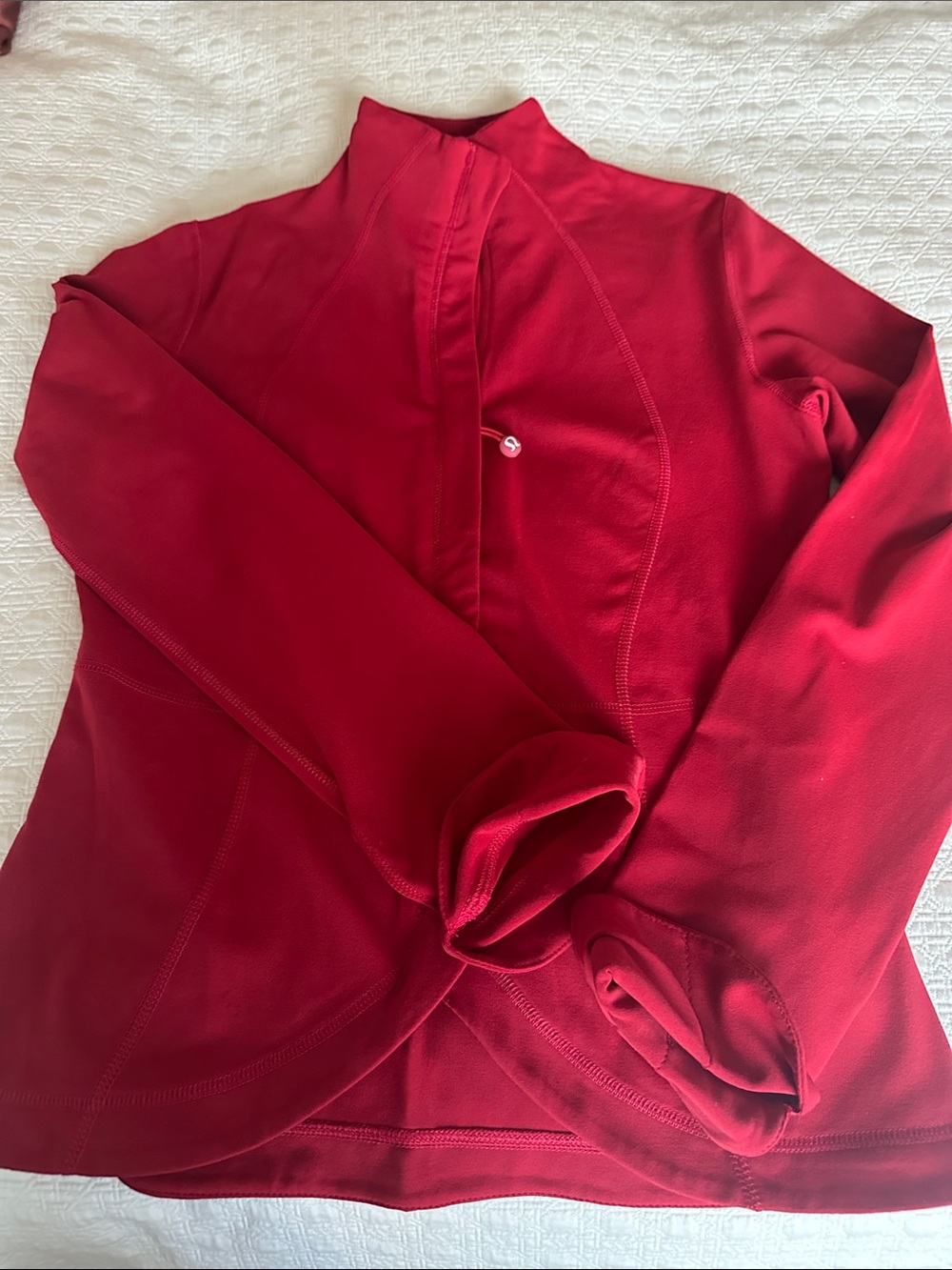 lululemon athletica Deep Red Long-Sleeve Zip Jacket